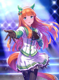 Silence Suzuka holographic collectible card with vibrant anime character illustration and glowing background